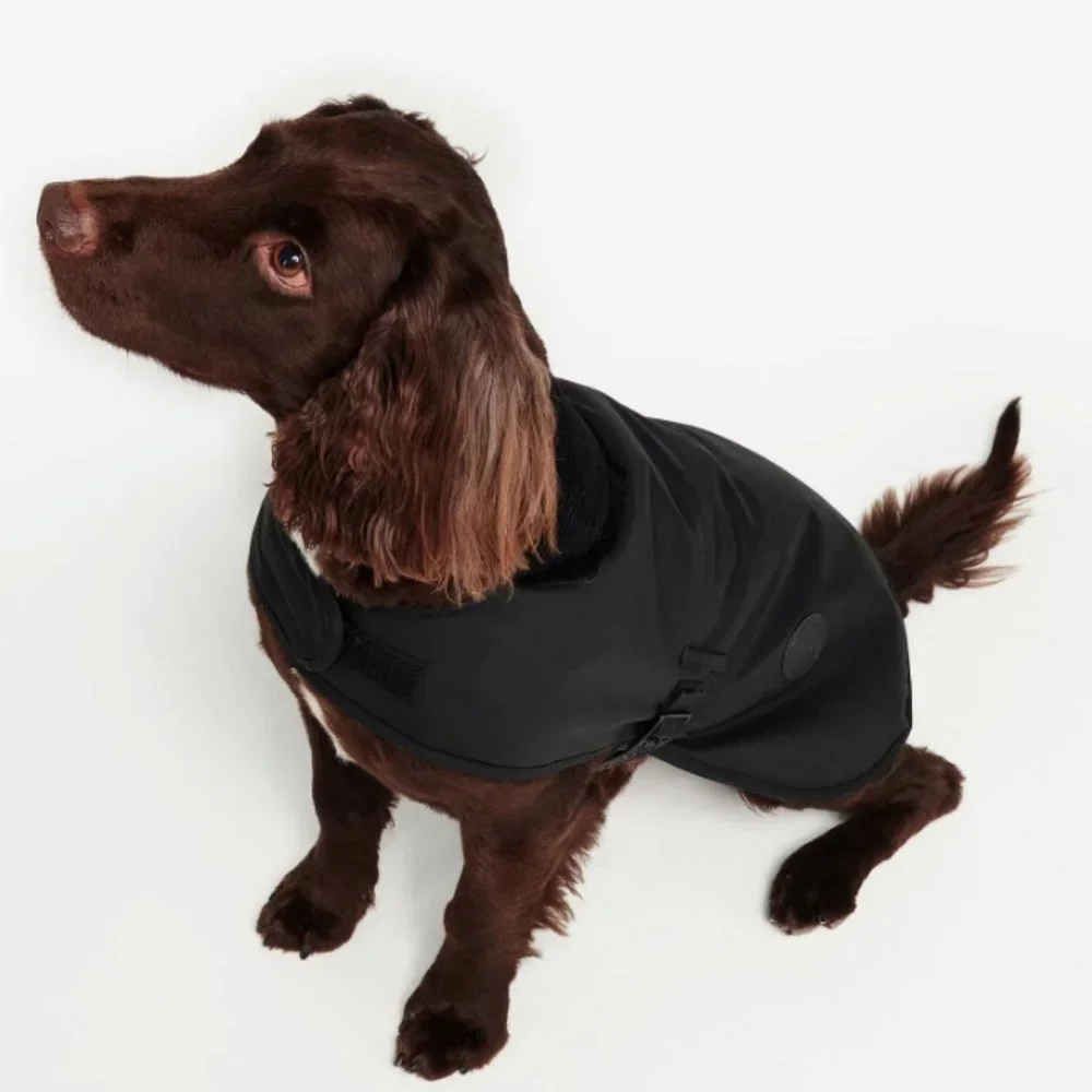 British Classic Black~  BARBOUR Matt Waxed Cotton Dog Coat MSRP$115.